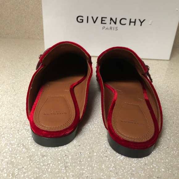Givenchy Elegant Studded Loafer Mule Red 39 / 9 - Picture 6 of 8